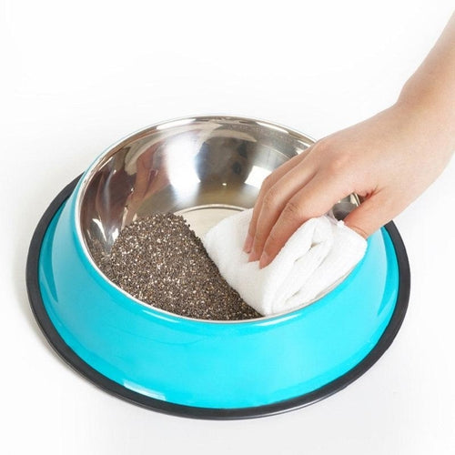 Dual-Use Stainless Steel Pet Bowl