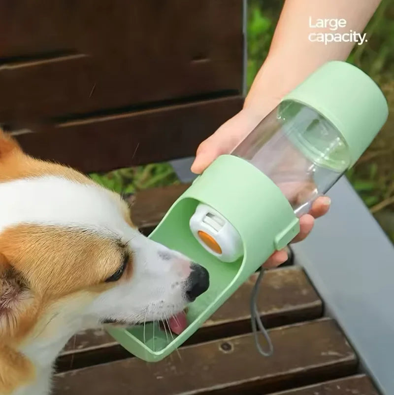 2-in-1 Pet Water Bottle & Food Container