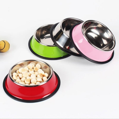 Dual-Use Stainless Steel Pet Bowl