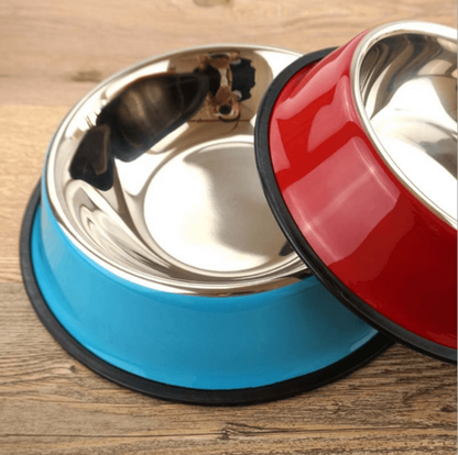 Dual-Use Stainless Steel Pet Bowl