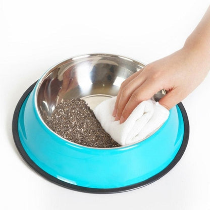 Dual-Use Stainless Steel Pet Bowl