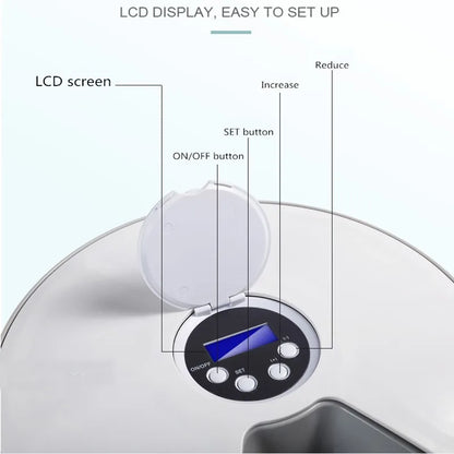 6-Meal Automatic Pet Feeder Dispenser