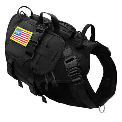 Tactical No-Pull Dog Harness Vest with MOLLE Pouches