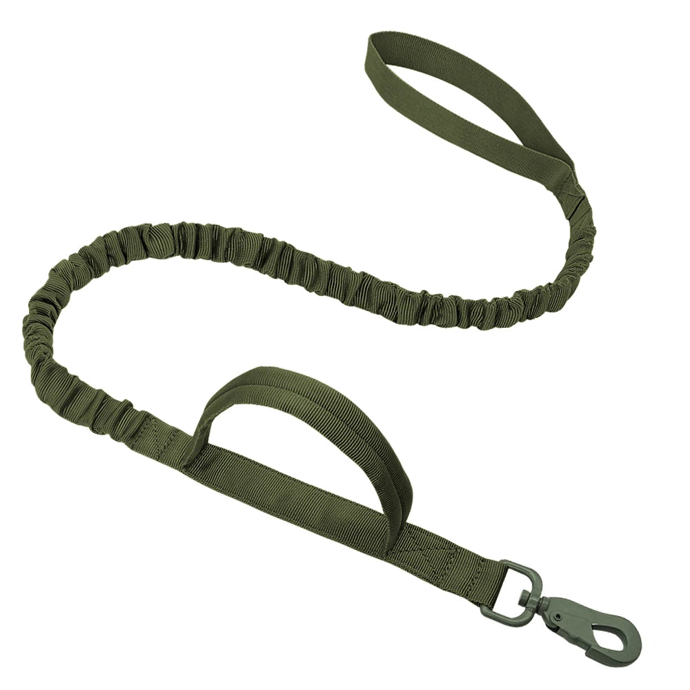 Tactical Dog Collar & Bungee Leash Set