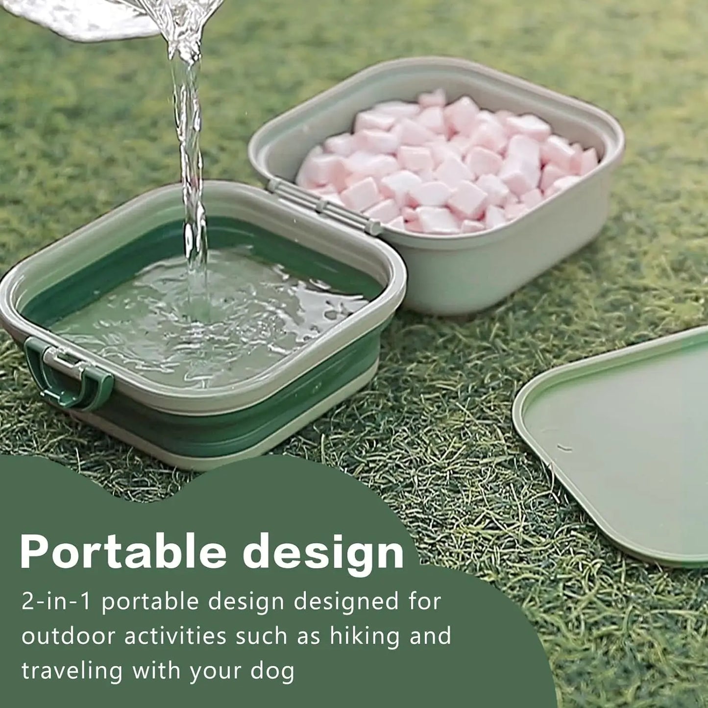 2-in-1 Portable Dog Travel Bowl