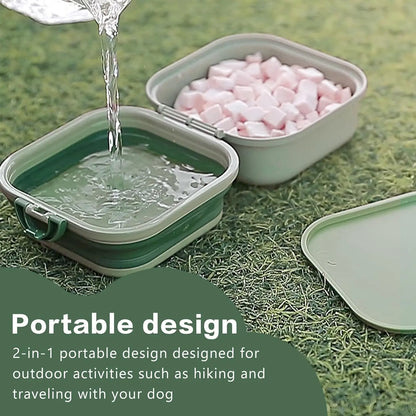 2-in-1 Portable Dog Travel Bowl