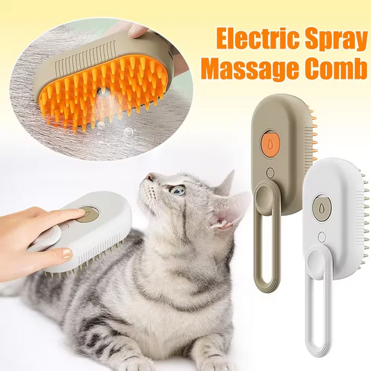 3-in-1 Pet Grooming Brush — Steam, Massage & Hair Removal