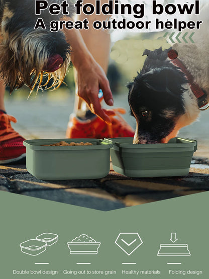 2-in-1 Portable Dog Travel Bowl