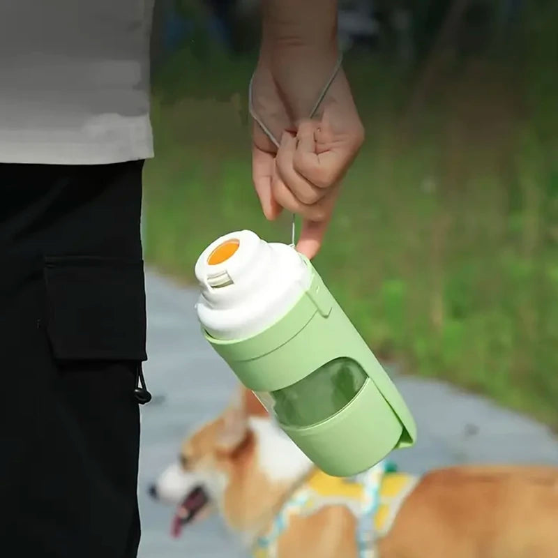 2-in-1 Pet Water Bottle & Food Container