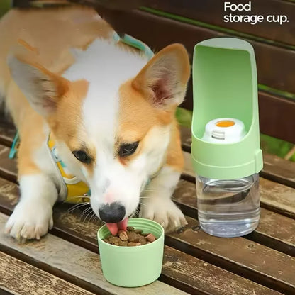 2-in-1 Pet Water Bottle & Food Container