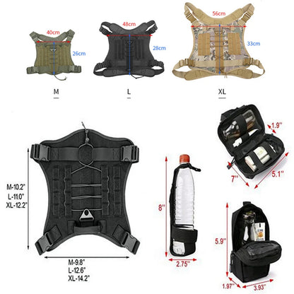 Tactical Dog Harness & Leash Set with Collar