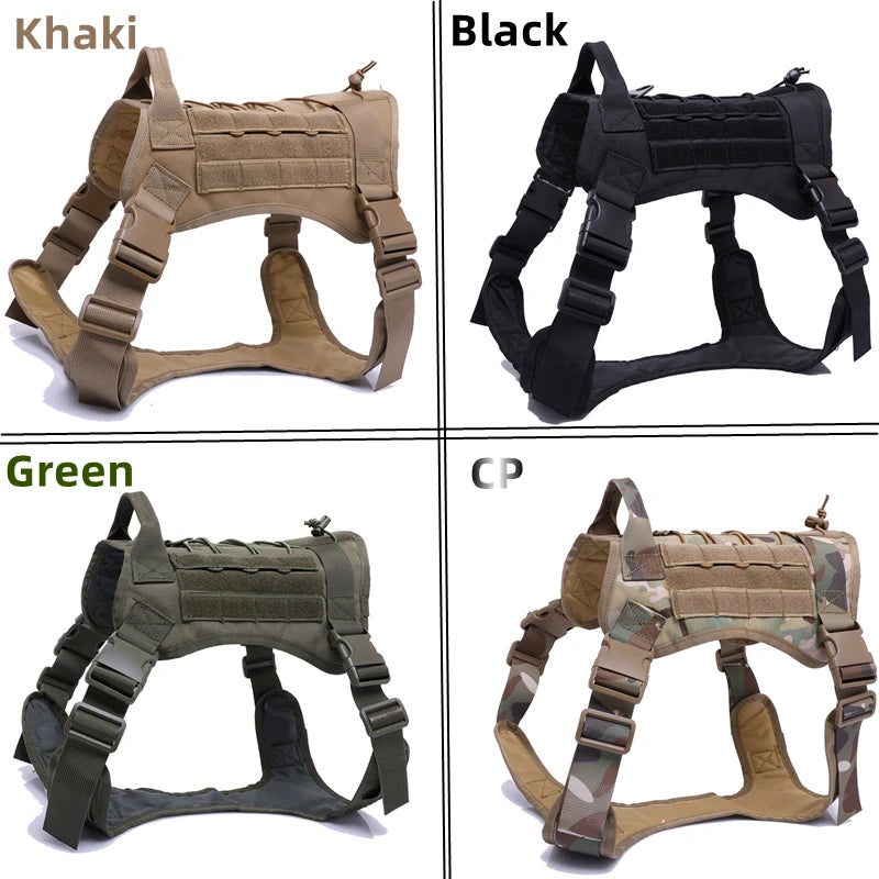 Tactical Dog Harness & Leash Set with Collar