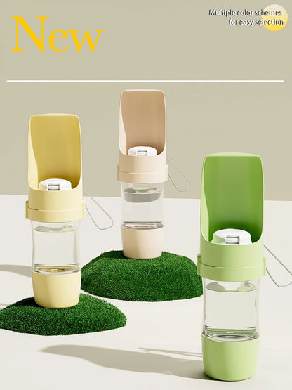2-in-1 Pet Water Bottle & Food Container