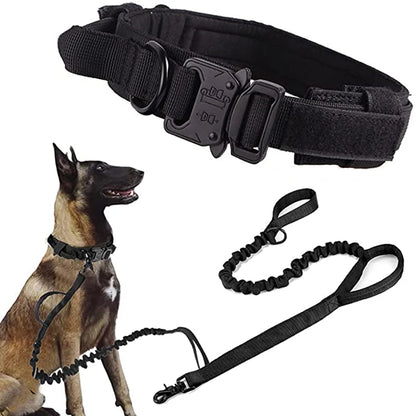 Tactical Dog Harness & Leash Set with Collar