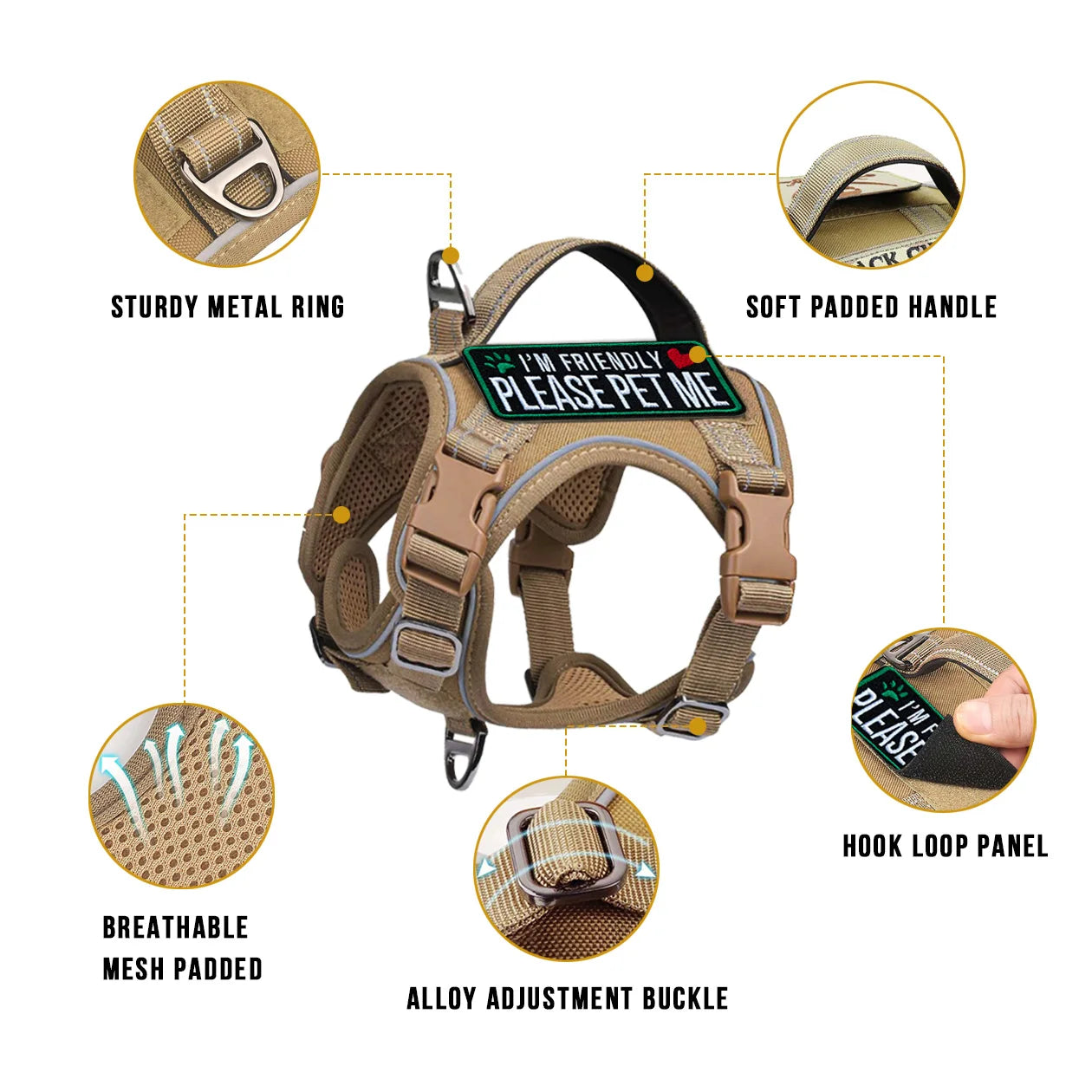 Tactical Dog Harness for Small Dogs