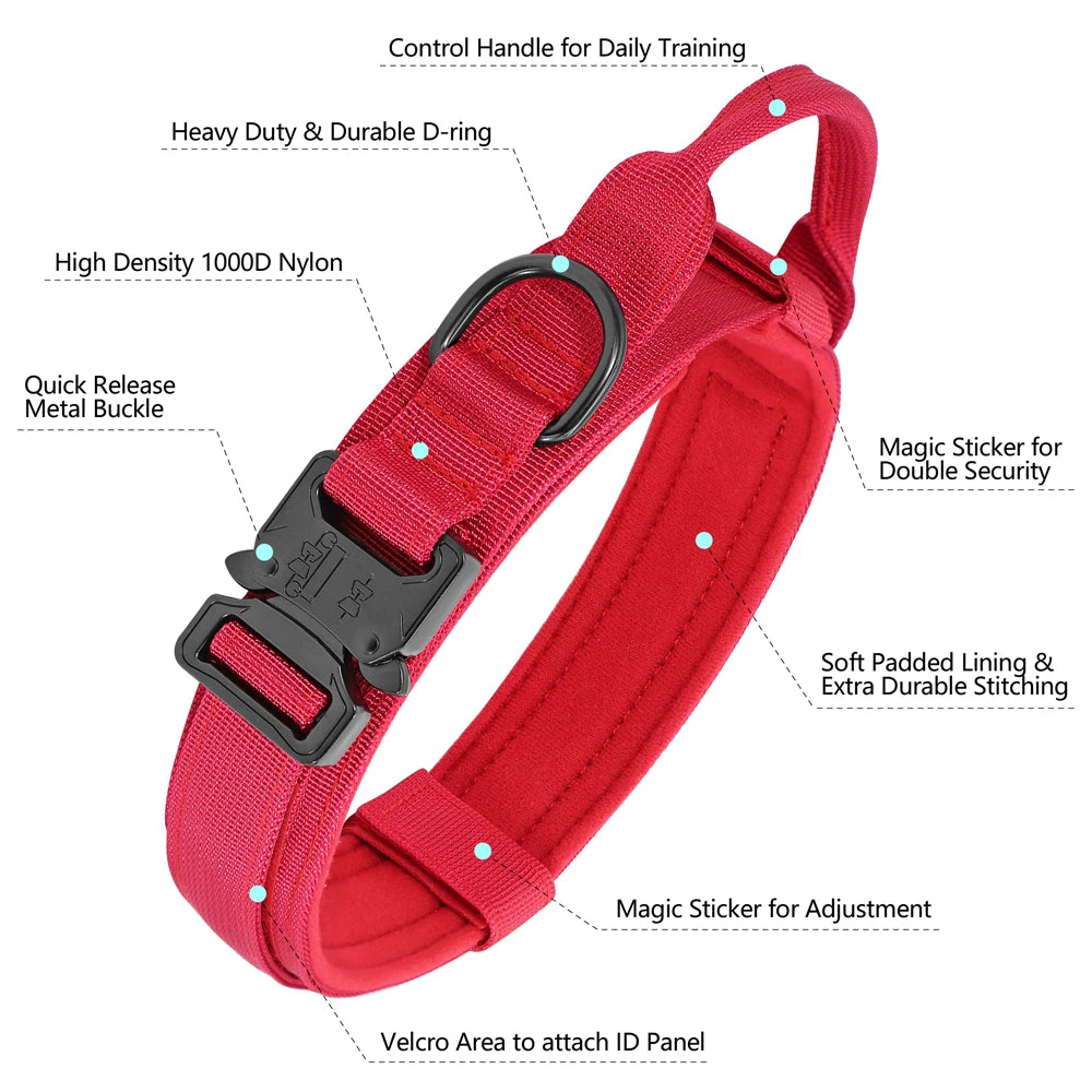 Tactical Dog Collar & Bungee Leash Set