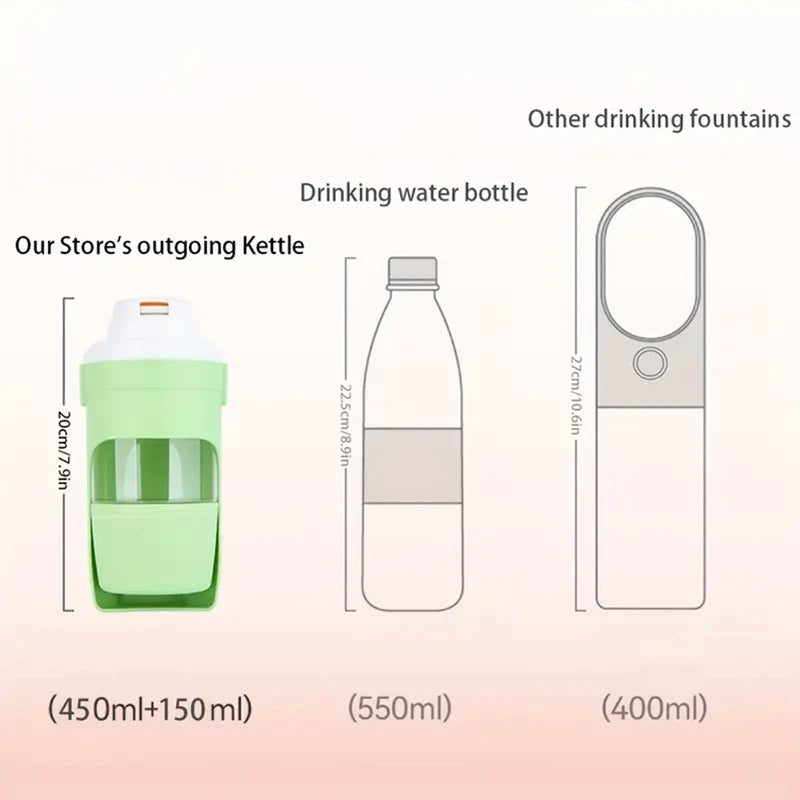 2-in-1 Pet Water Bottle & Food Container