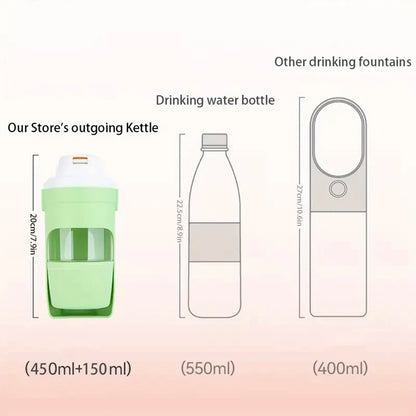 2-in-1 Pet Water Bottle & Food Container