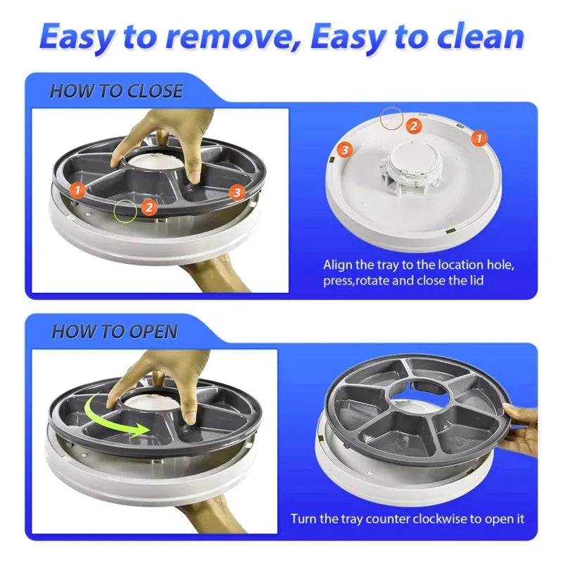 6-Meal Automatic Pet Feeder Dispenser