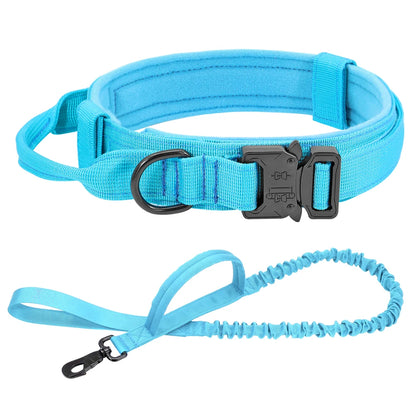 Tactical Dog Collar & Bungee Leash Set