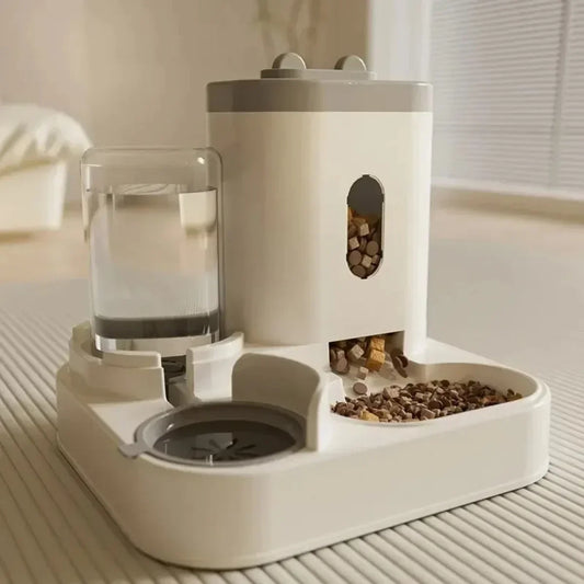 2-in-1 Automatic Pet Feeder & Water Bowl