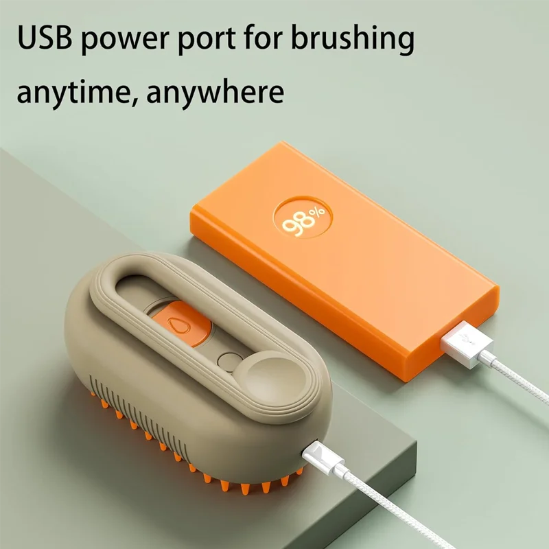 3-in-1 Pet Grooming Brush — Steam, Massage & Hair Removal