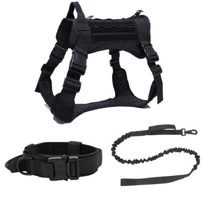 Tactical Dog Harness & Leash Set with Collar