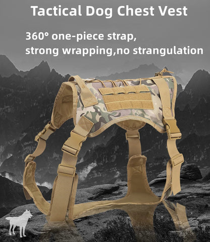 Tactical Dog Harness & Leash Set with Collar