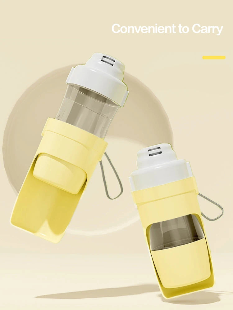 2-in-1 Pet Water Bottle & Food Container