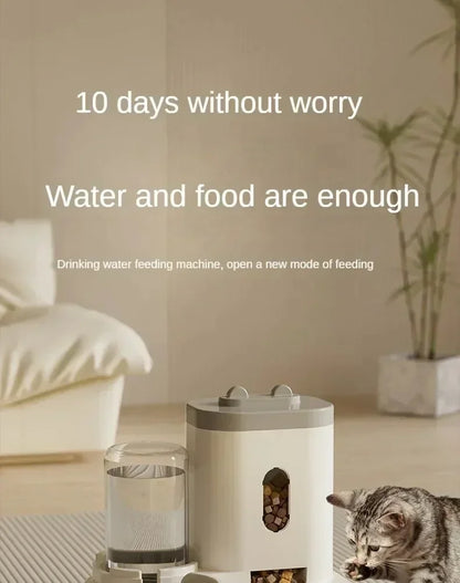 2-in-1 Automatic Pet Feeder & Water Bowl