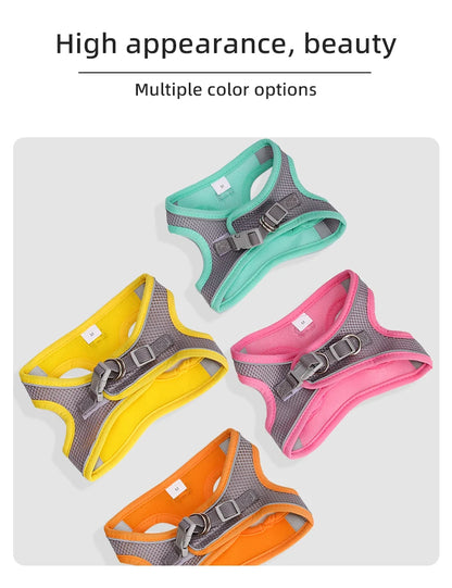 Adjustable Small Dog & Cat Harness Leash Set