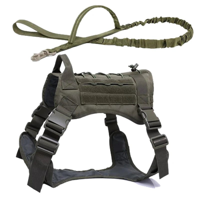 Tactical Dog Harness & Leash Set with Collar