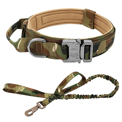 Tactical Dog Collar & Bungee Leash Set